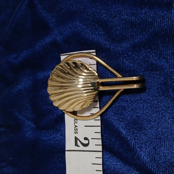 Vintage Shell Oil Money Clip Goldtone - Picture 6 of 7